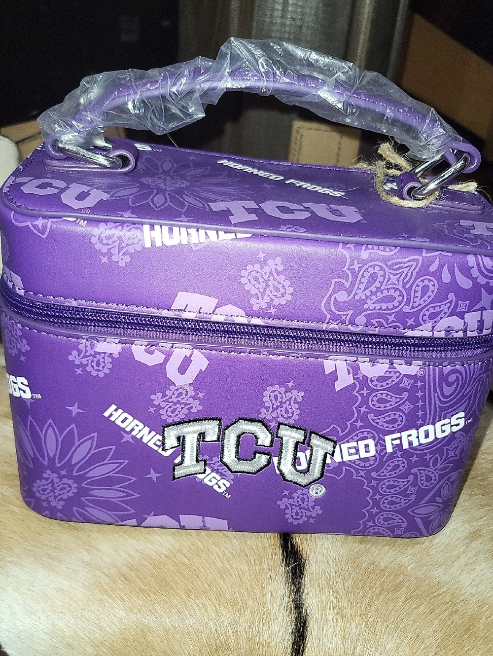 TCU Purple Logo Cosmetic Case by TCU